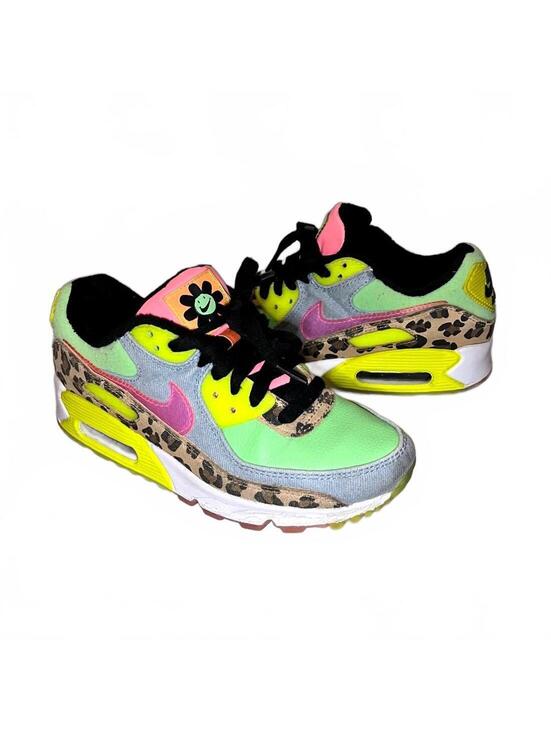 Nike Shoes - Nike Air Max 90 LX Denim Leopard Print “90s Dancefloor Green” Womens 7